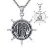 DAYLINLOVE Saint Brendan Necklace S925 Sterling Silver Saint Brendan Coin