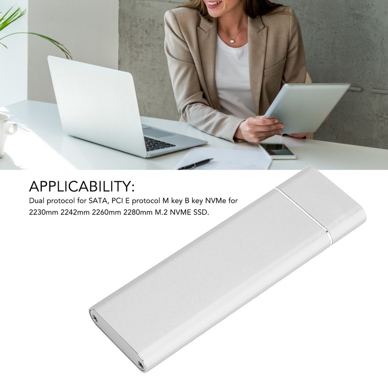 SSD Enclosure M.2 PCIE NVMe SATA Dual Protocol SSD Enclosure