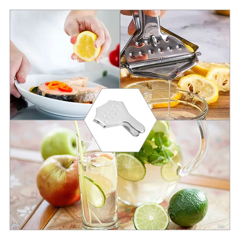 2 Pcs Lemon Slice Squeezers Stainless Steel Lemon Wedge Clips
