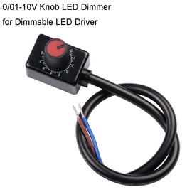 DKARDU 2 pcs DC 0/1-10V Knob LED Dimmer Mini Controller Rotary Switch PWM Dimming with knob Cap for 0/1-10V Dimmable LED Drivers Controling Interior Light Grow Lamp