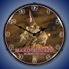 Marine Corps Memorial Iwo Jima Wall Clock, LED Lighted