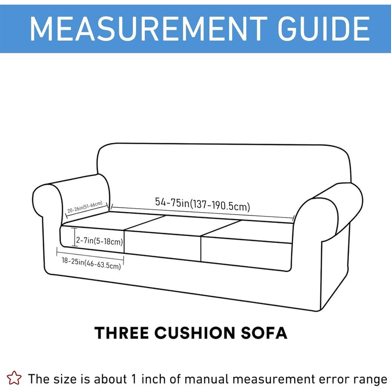 hyha Waterproof Couch Cushion Covers, Washable Sofa Cushion Slipcovers, Thick