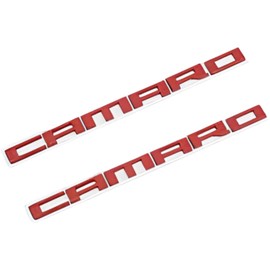 Generic Camaro 2-PC Red ZL1 Badge Emblem - Set of 2 Replacement Emblems Camaro