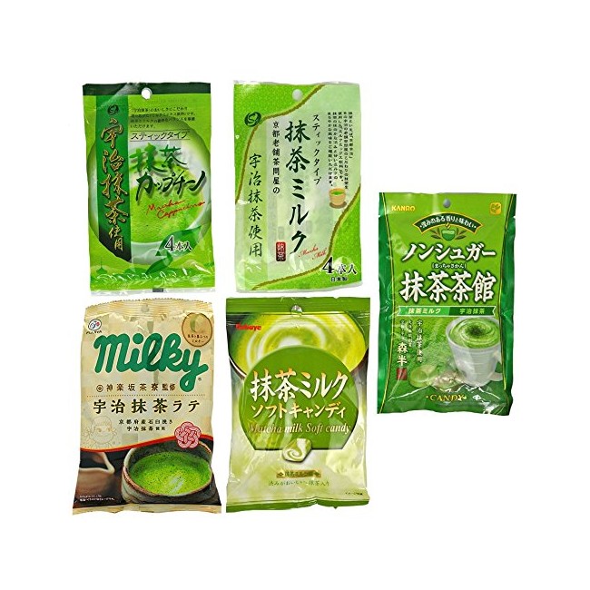 Japanese "Matcha flavor Set" 5 packs of candy