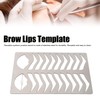 Sonew Eyebrow Lip Stencil, Brushed Silver, Thickened, Stainless Steel, Reusable