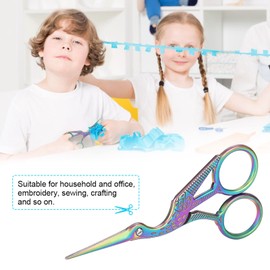 Colourful Scissors, Stainless Steel Sharp Tip, Classic Stork Scissors, Crane Design, for Crafts, for Threading Crafts