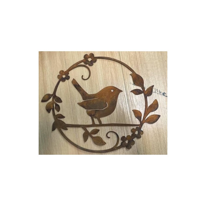 Thungeek Rusty Bird Wall Decor Wren Garden Decor Garden Wall