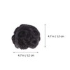 SAFIGLE 1pc Flower Design Hair Bun Clip Natural Black Synthetic