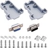VISSQH 20Pcs(10Pair) DB9 Solder Connectors, D Sub Male/Female Adapter Connector