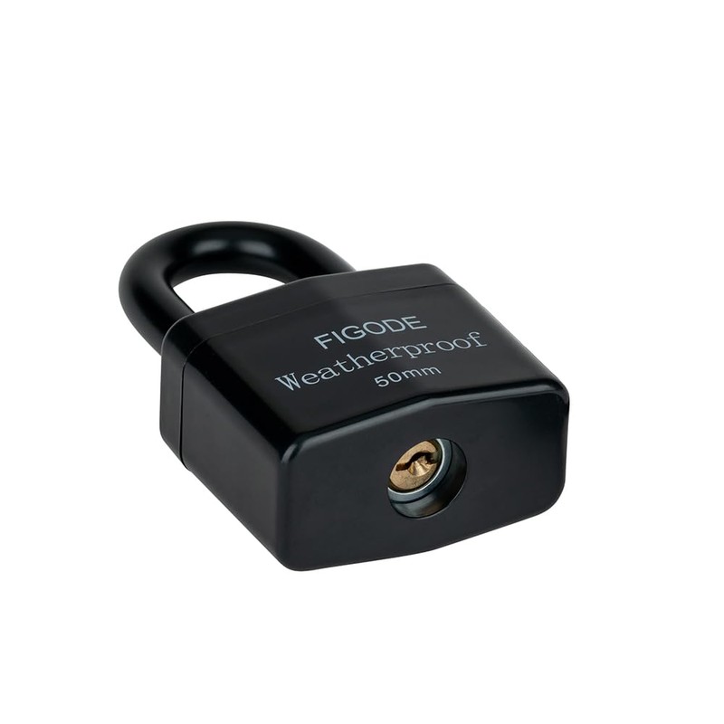 FIGODE® Outdoor Waterproof Padlocks, Covered Heavy Duty Laminated Steel Locks,