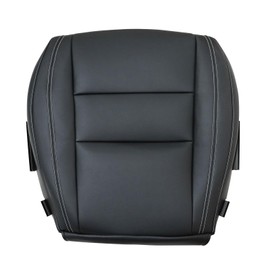 SecosAutoparts Front Driver Side Bottom Non-Perforated Leather Replacement Seat Cover Black Compatible with Jeep Grand Cherokee 2011 2012 2013 2014 2015 2016