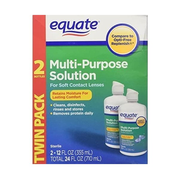 Equate Multi-Purpose Solution Twin Pack 2-12 oz (355 ml)