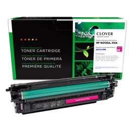 Clover Remanufactured Toner Cartridge (Reused OEM Chip) Replacement for HP 212A (W2123A) | Magenta