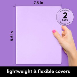 PAPERAGE Soft Cover Blank Journal Notebook, 2 Pack, (Lavender), 100 Pages, Large 7.5 inches x 9.5 inches, Ideal for Sketch Book, Note Taking & Travel Journal