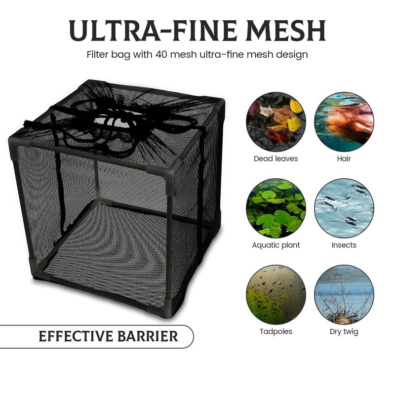 HSHGZSR Solid Pump Mesh Box, Pond Pump Filter Bag, Protective
