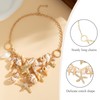 Kinretixia 4-teiliges Set Muschelkette Damen Boho Schmuck, Elegante Boho Kette