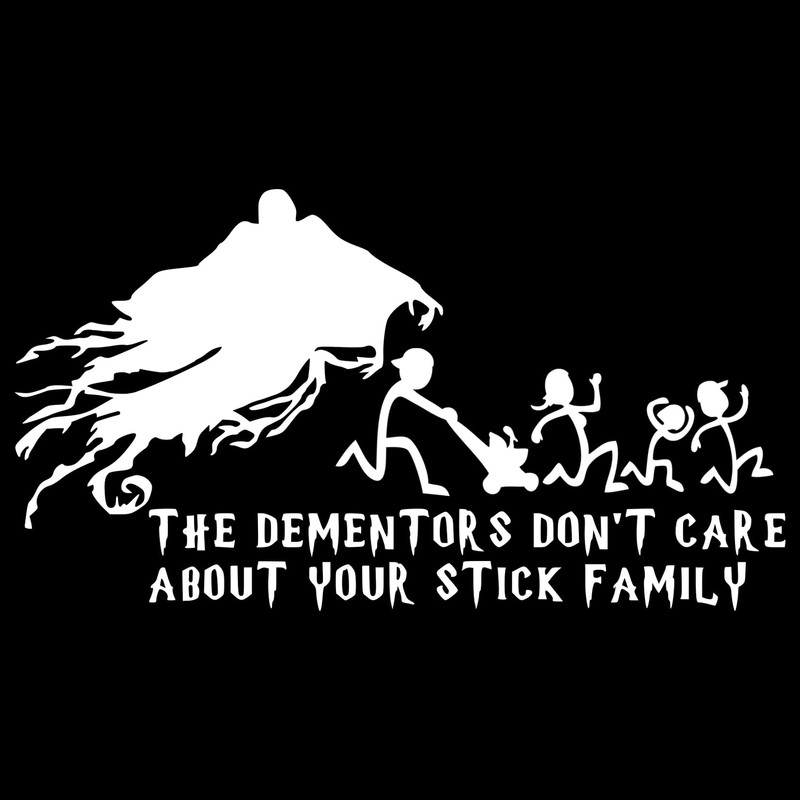 The Dementors Don't Care About Your Stick Figure Family Decal