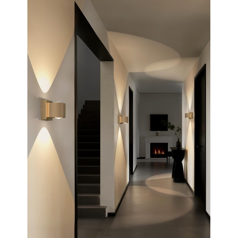 Tubicen Gold Wall Sconces Square Indoor Hardwired Dimmable Movie Theater