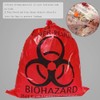 Daarcin 20pcs 24x24in/61x61cm Red Biohazard Waste Bags With Hazard Symbol