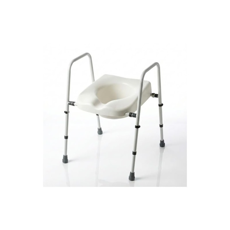 Fully Adjustable Toilet Frame with Seat – Raised Toilet Seat