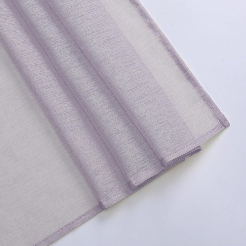DONREN Lilac Semi Sheer Luxury Scarf for Window - add