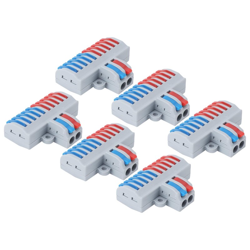 6 Pcs Lever Wire Connector Terminal Blocks Conductor Connector 2