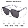SOJOS SJ2157 Unisex Sunglasses Mirrored Retro Vintage Large Square Black