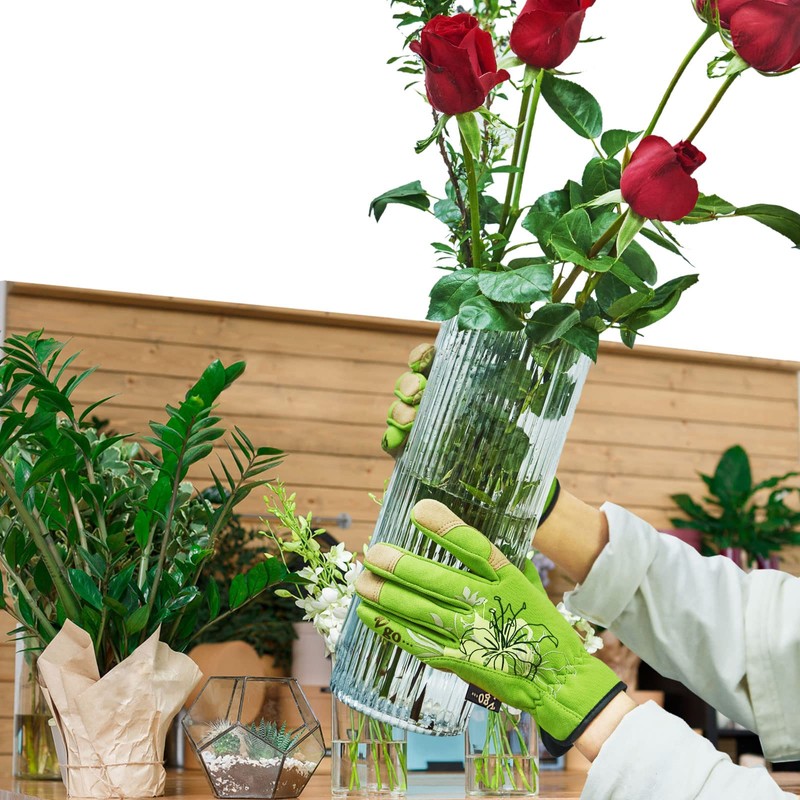 Vgo... 1 Pair Women Gardening Work Gloves Safety Gloves Breathable