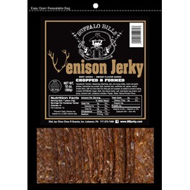 Buffalo Bills Venison Jerky Strips 10oz Pack (20 venison jerky 7" strips per bag)