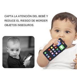 ABIGALE Mordedera para Bebé - Mordedores de Silicona sin BPA para Bebés de 0 a 6 Meses, Juguetes de Dentición con Diseño de Control Remoto y Teléfono, Incluye Correas Anticaída, Set de 2