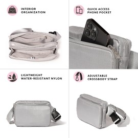 Baggallini Modern Belt Bag Sling, Lava Gloss Ripstop