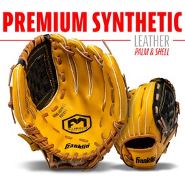 Franklin Sports Baseball and Softball Glove - Fieldmaster Adult + Youth Baseball Gloves - Men's + Women's Infield + Outfield Mitt - Right Hand Throw - 10"