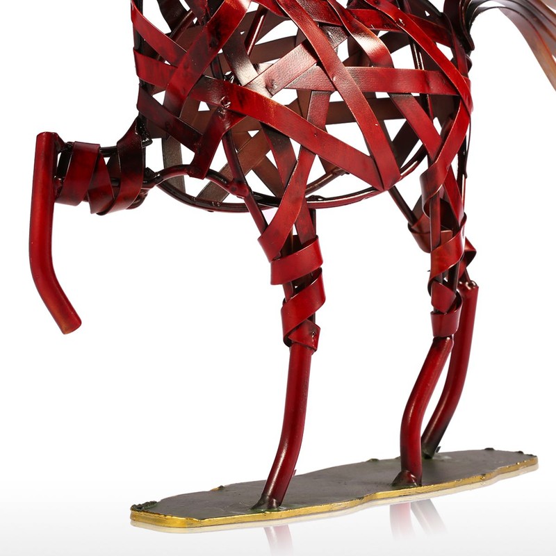 TOOARTS Metal Sculpture Metal weaving horse Home Furnishing Articles Handicrafts