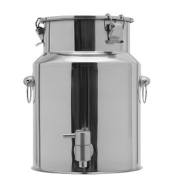 304 Stainless Steel Beverage Dispenser with a Spigot 2.64 Gallon Drink Dispenser Tote Jug with Sealed Lid Milk Can for Milk and Wine Liquid Storage 10L