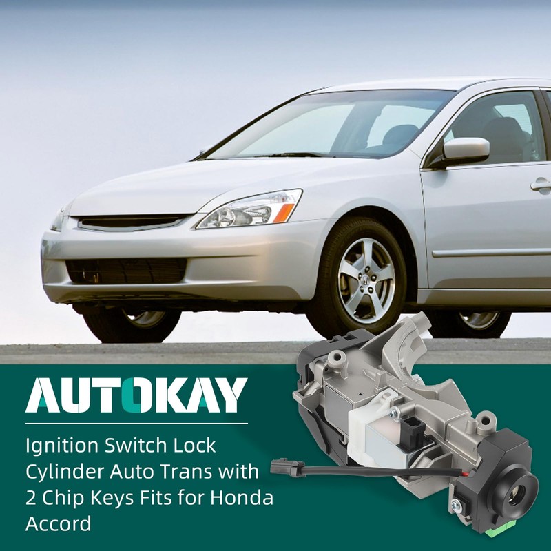AUTOKAY 35100-SDA-A71 Ignition Switch Lock Cylinder Auto Trans with 2