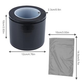 Barrier Film, Disposable Tattoo Barrier Film, Tattoo Cling Film, Barrier Tape, Waterproof Film, Sticky Wrap, Protective Film for Dental Materials, Tattoo Accessories, 1200 Sheets/Roll Film (Black)