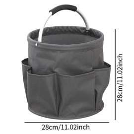 Amagogo Garden Tool Bag Tote Bag Versatile Space Saving Tool Organizer Storage Basket for Concert Shopping Travel Picnic Women Men, Gray