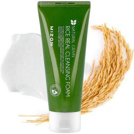 MIZON Limpiador Facial Coreano con Extracto de Arroz - natural grain rice real cleansing foam - espuma limpiadora facial hidratante y suave para todo tipo de piel 150 ml
