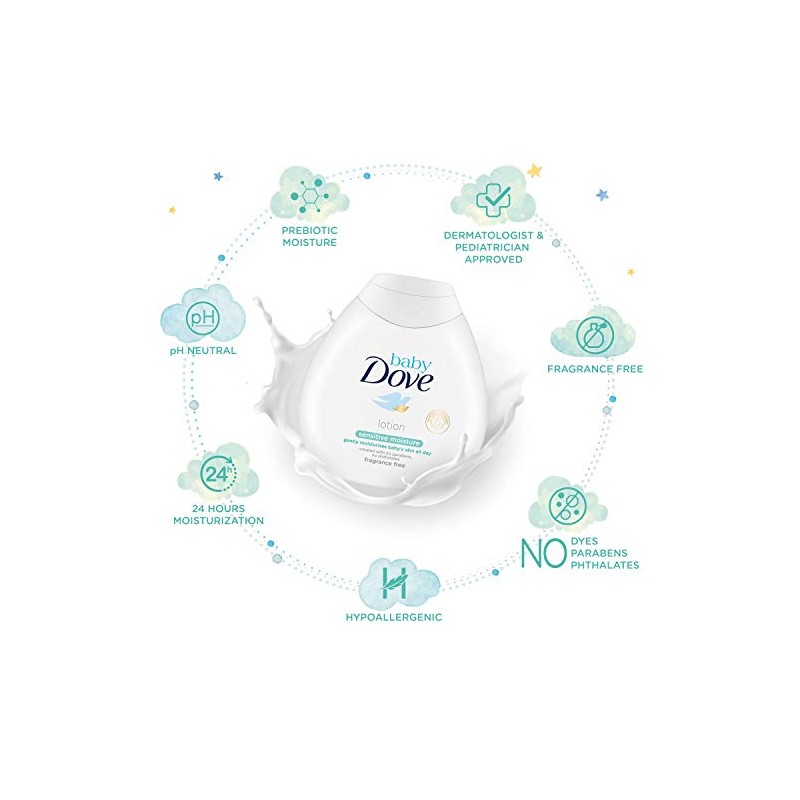 DOVE BABY BODY LOTION FRAGANCE FREE SENSITIVE 200ML