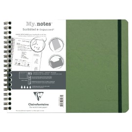 Clairefontaine Age Bag My.Notes 782433C Spiral Notebook with Removable Edges 25 x 19 cm 60 Sheets 90 g Dot Green Pack of 1