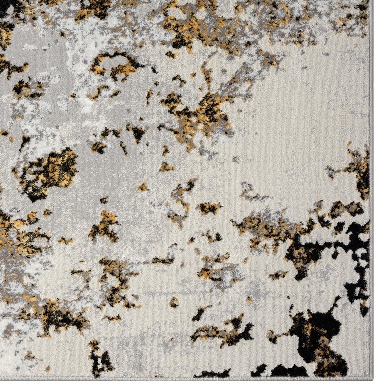 LUXE WEAVERS Modern Abstract High Low Texture Area Rug,Anthracite,6'X9'