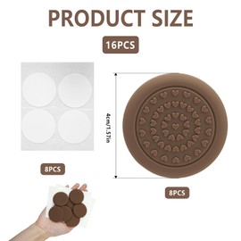 8 Pcs 1.57Inch Circular Cutting Board Feet Reusable Rubber Feets for Cutting Boards & Cutting Board Feet Non Slip Ideal for Home Cooks,Bakers to Stabilize Chopping Boards