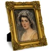 FJXMFRAME Vintage 5x7 Picture Frame Gold Antique Picture Frames with