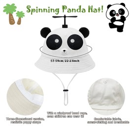 SIEBOLD Propeller hat, panda hat with propeller, propeller hat, funny panda hats, fancy dress hat, for adults and children for carnival party costume props party gift