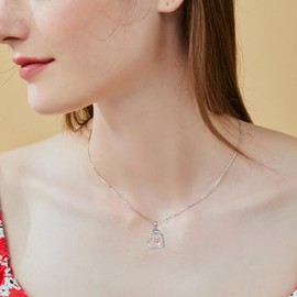 AXOMY Corgi Necklace 925 Sterling Silver Corgi Dog Pendant Necklaces Corgi Jewelry Birthday Gifts for Women Corgis Lover