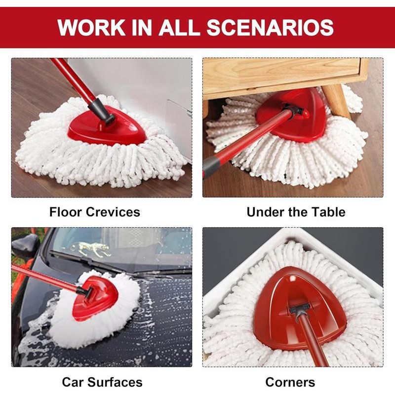 For O-Cedar EasyWring Microfiber Mop Refills - Replacement Spin Mop