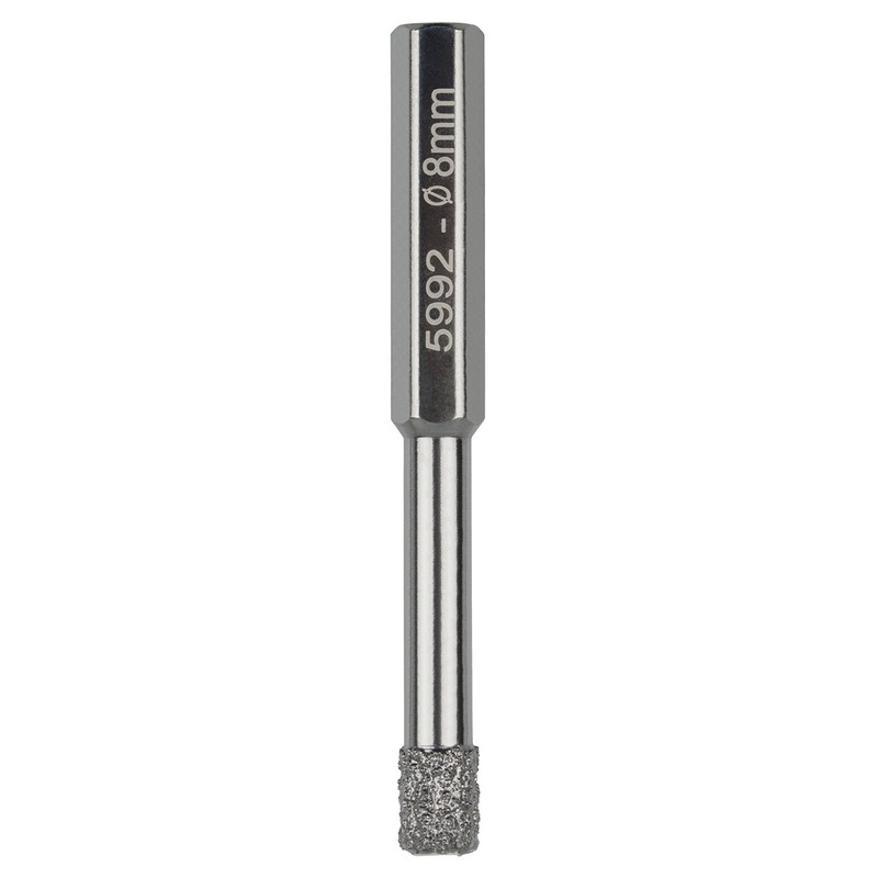 wolfcraft Dry Drill Bit, Diamond Coated, Hexagon Shank, Ø 8