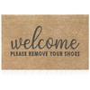 AAZZKANG Welcome Mat Non Slip Please Remove Your Shoes Doormat