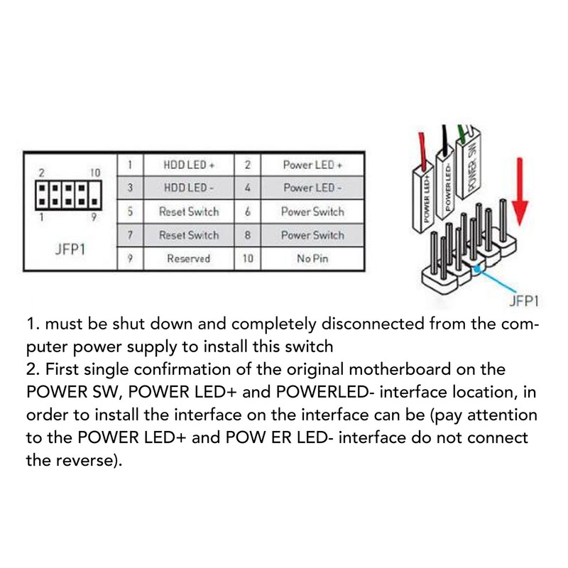 PC Power Button Extension External Flexibility PC Power Switch Power