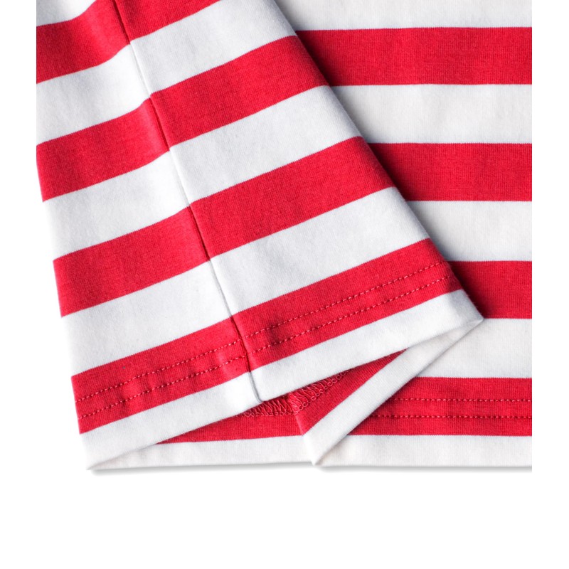 Silenroar Boys Tshirt Striped(red/White,7)